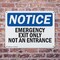 Signmission Exit Sign, Plastic, 10 in W, 7 in H, Emergency Exit Only Not An Entrance OS-2PACK-NS-P-710-L-11820 - alternate 3